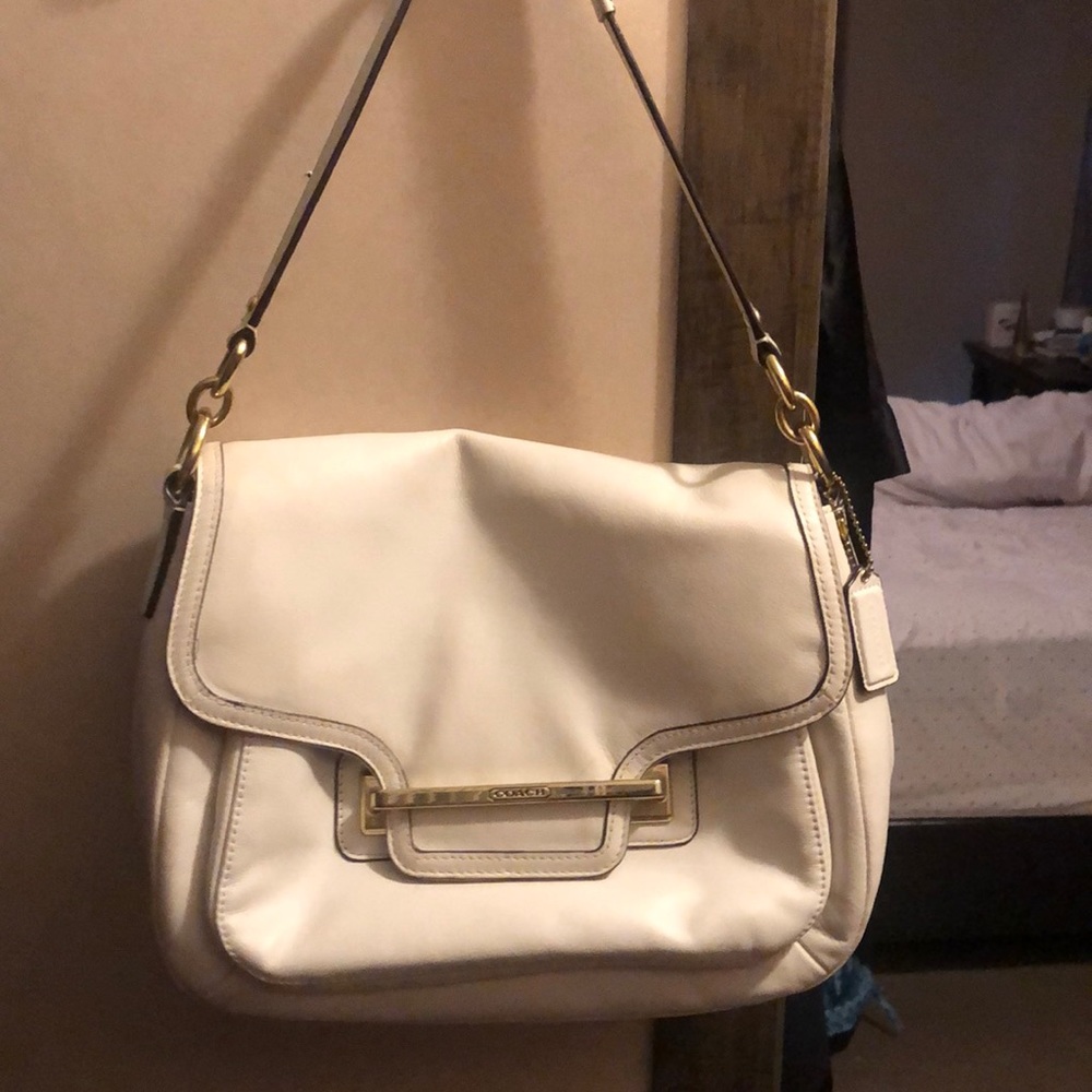 Coach F27481 Taylor Leather Flap Shoulder Bag